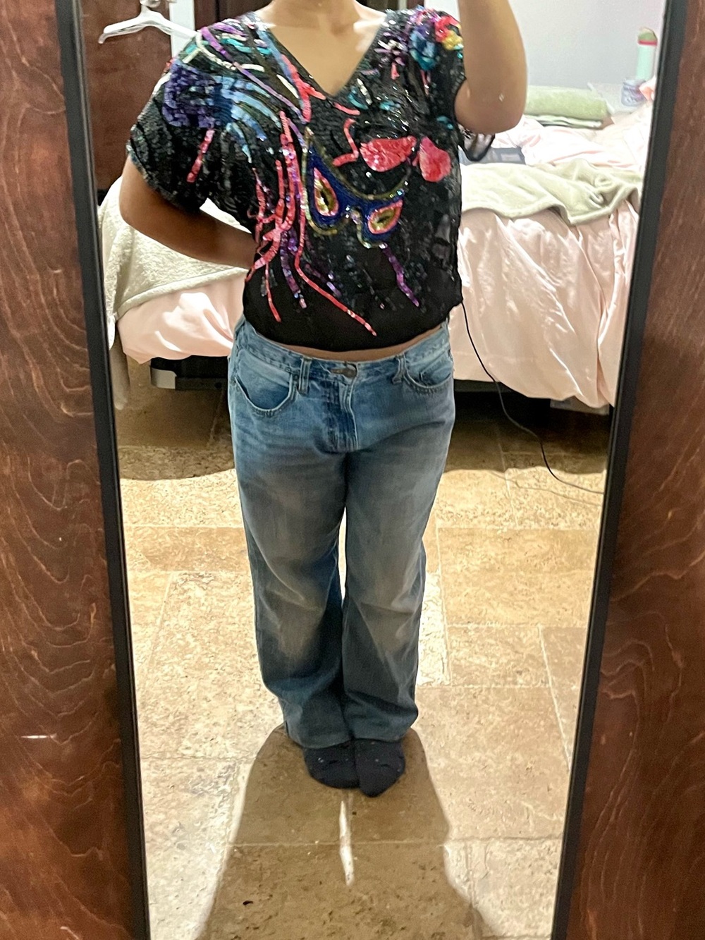 Vintage Neil Bieff Sequin Top